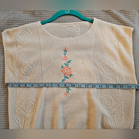 Vintage 80s Embroidered Floral Sweater - Picture 4 of 6